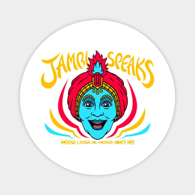 JAMBI SPEAKS Magnet by positive_negativeart